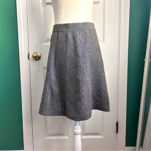 Tahari Gray Wool Sweater A-line Skirt Small - Picture 7 of 7
